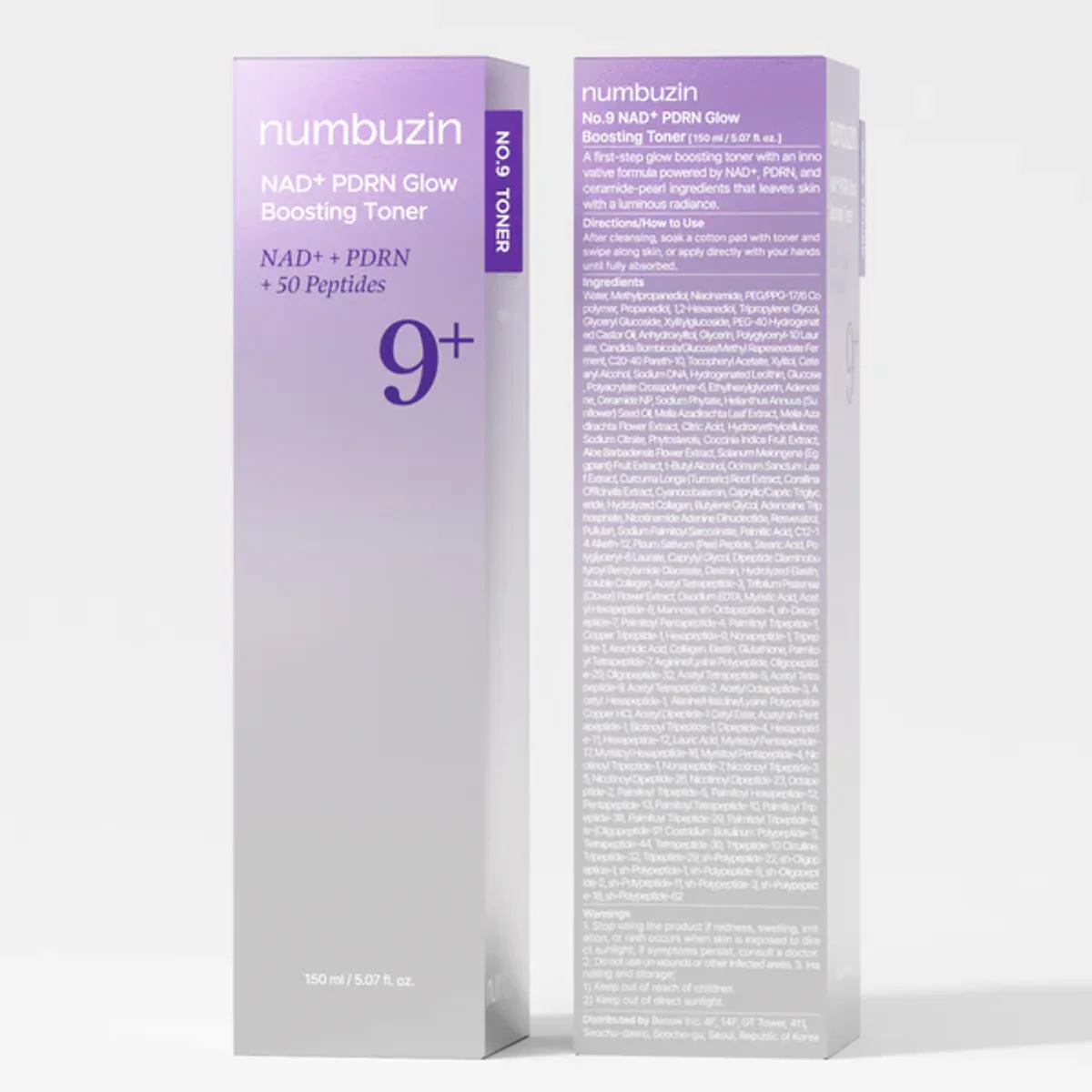 تونر نامبوزین numbuzin No.9 NAD+ PDRN Glow Boosting حجم 150 میلی‌لیتر؛ نمای تکمیلی 3