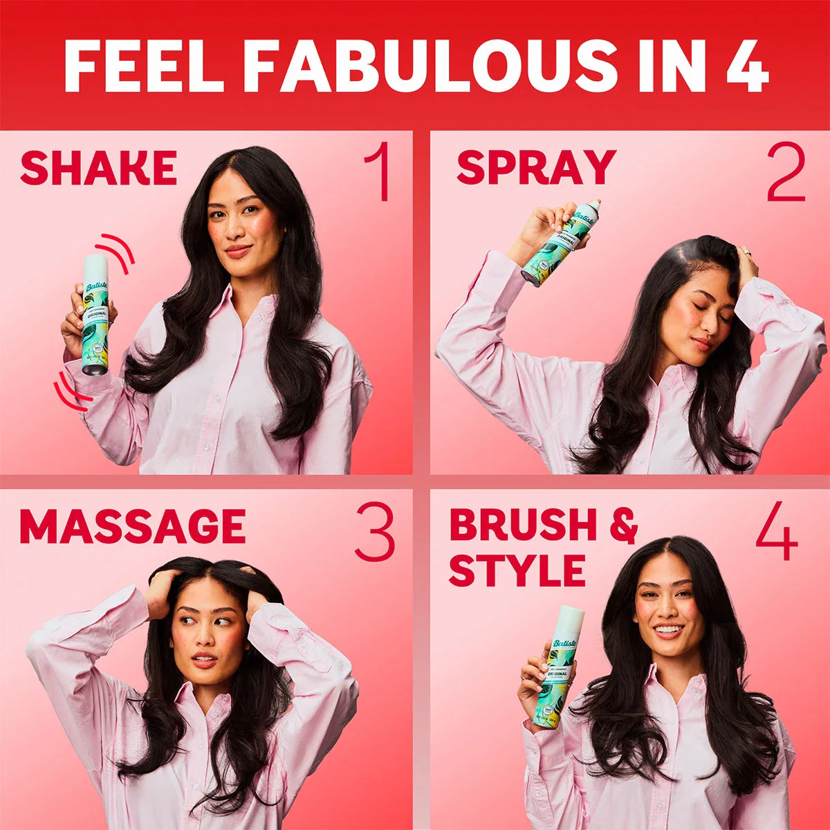شامپو خشک باتیست Batiste Cherry حجم 200 میلی‌لیتر؛ نمای تکمیلی 5