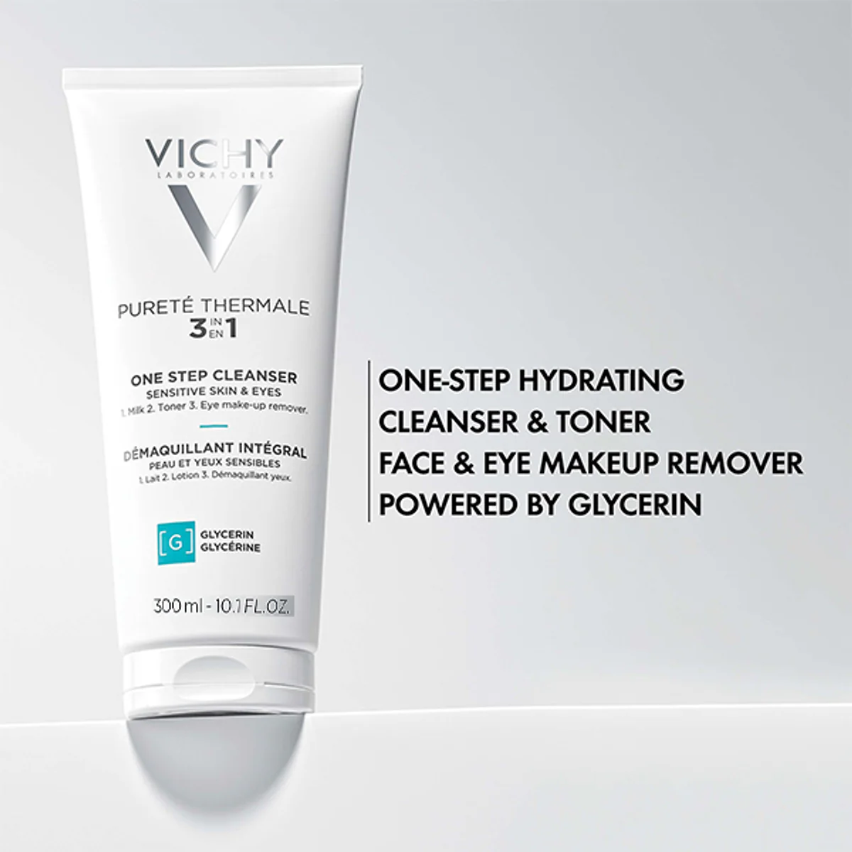 پاک‌کننده سه‌کاره ویشی Vichy Pureté Thermale 3-in-1 One Step Cleanser حجم 300 میلی‌لیتر؛ نمای تکمیلی 3