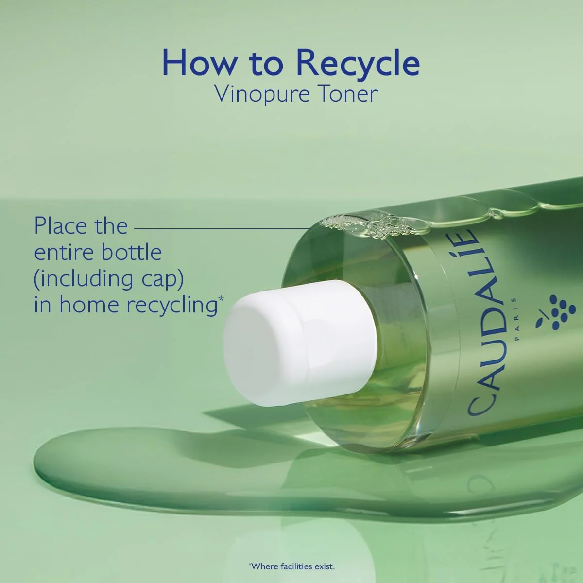 تونر کدلی Caudalie Vinopure Salicylic Acid Purifying Toner حجم 200 میلی‌لیتر؛ نمای تکمیلی 8