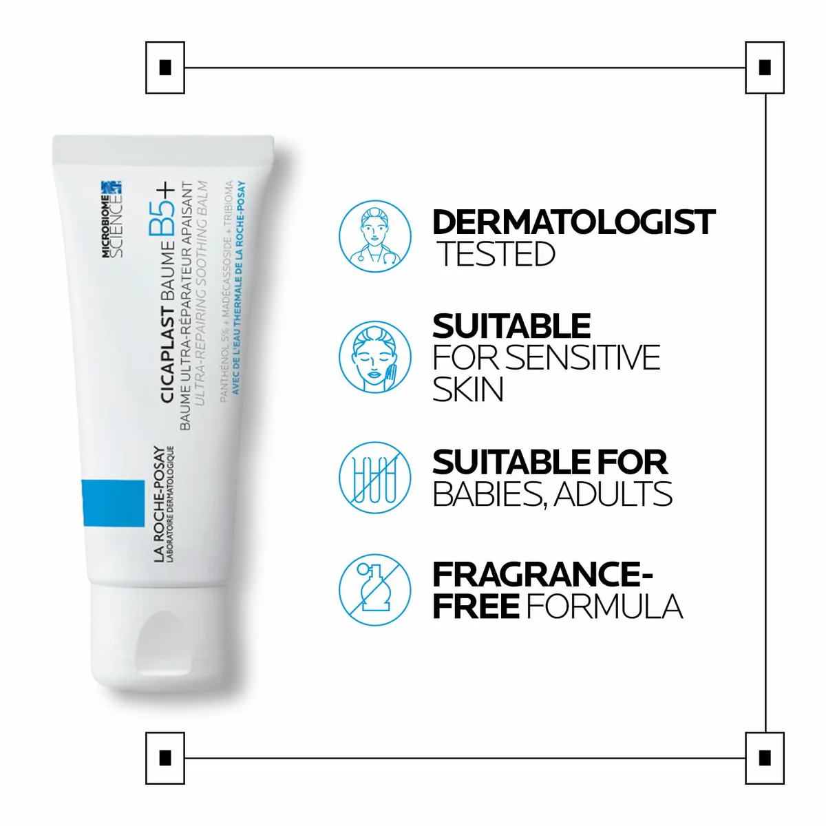 بالم ترمیم‌کننده لاروش پوزای La Roche-Posay Cicaplast Baume B5+ حجم 40 میلی‌لیتر؛ نمای تکمیلی 7