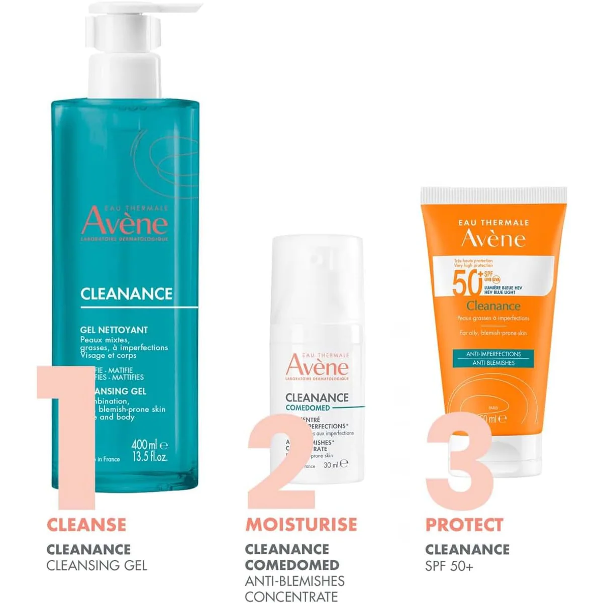 ژل شوینده اون Avène Cleanance Cleansing Gel حجم 400 میلی‌لیتر؛ نمای تکمیلی 4