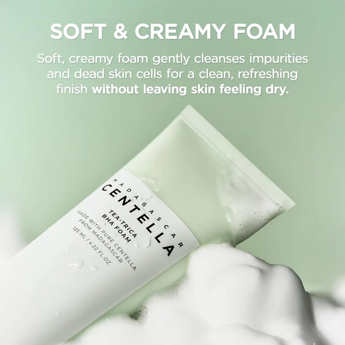 فوم شوینده اسکین 1004 SKIN1004 Tea-Trica BHA Foam حجم 125 میلی‌لیتر؛ نمای تکمیلی 3