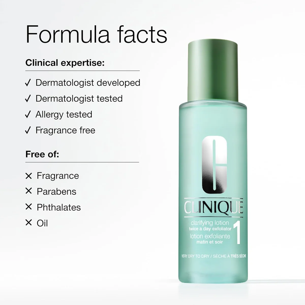لوسیون لایه‌بردار کلینیک Clinique Clarifying Lotion 1 برای پوست بسیار خشک حجم 200 میلی‌لیتر؛ نمای تکمیلی 4