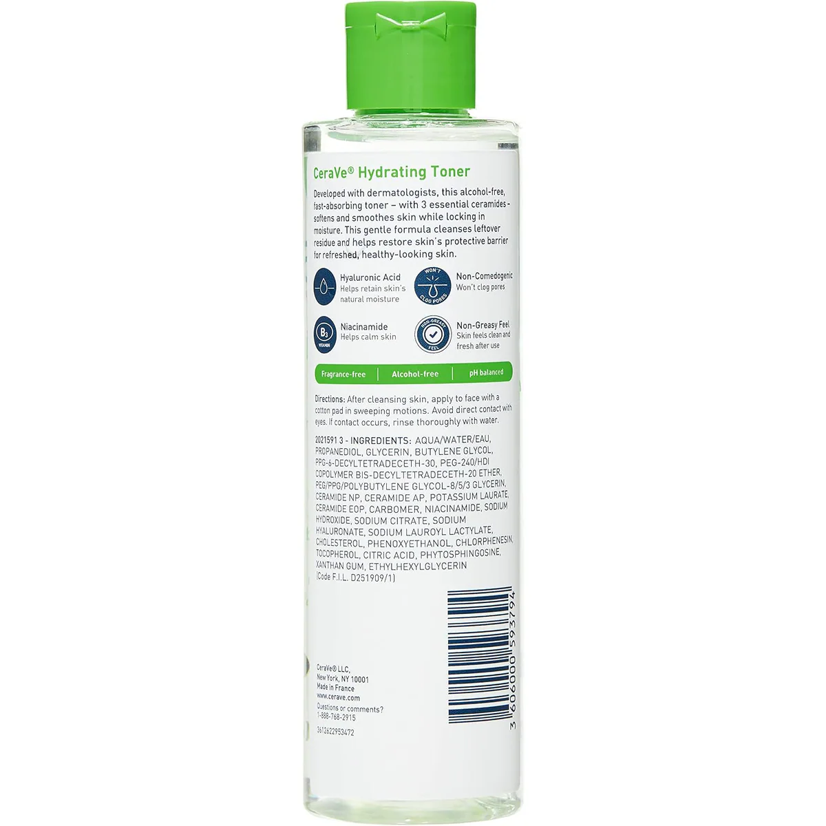 تونر آبرسان سراوی CeraVe Hydrating Toner حجم 200 میلی‌لیتر؛ نمای تکمیلی 2