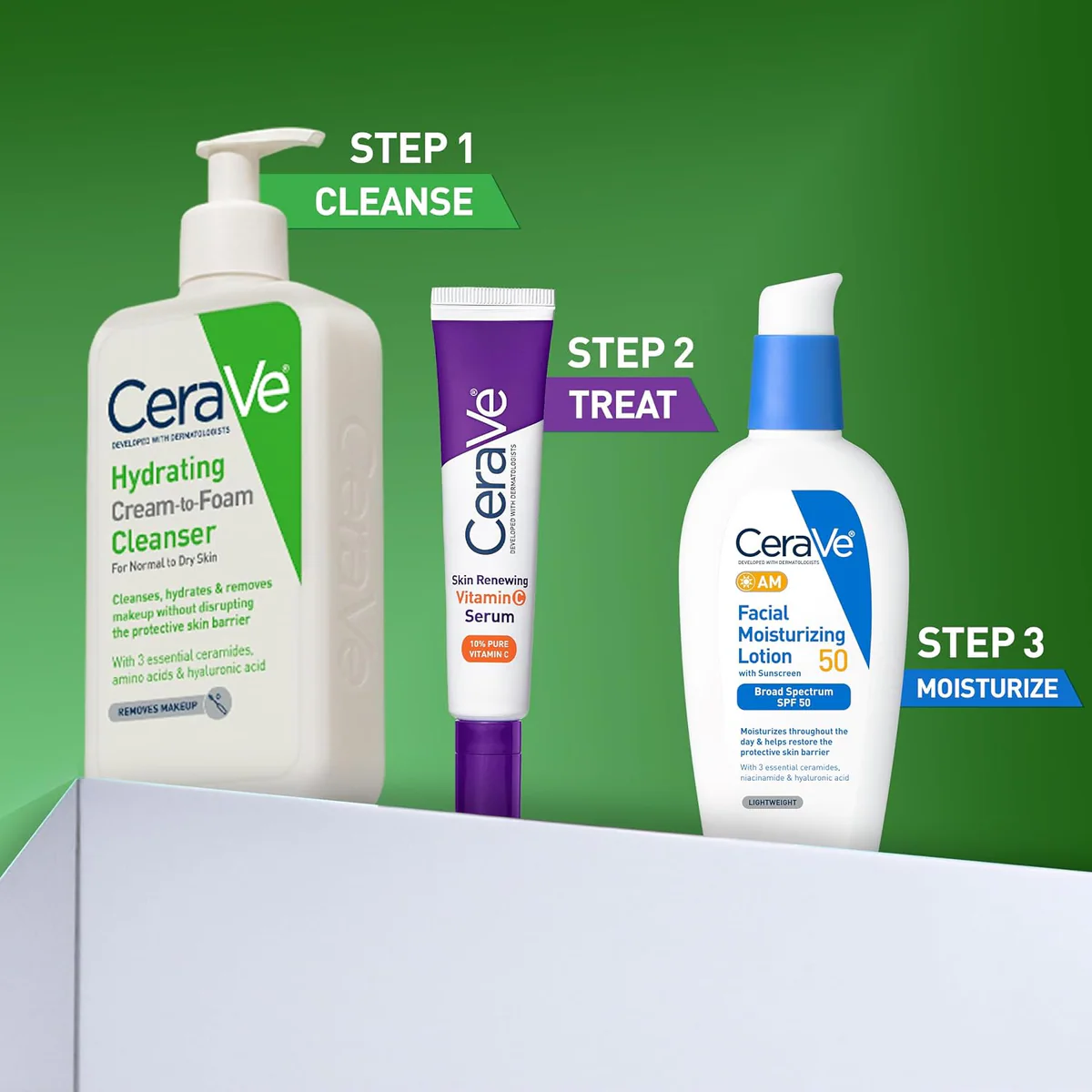 شوینده آبرسان سراوی CeraVe Hydrating Cream-to-Foam Cleanser حجم 236 میلی‌لیتر؛ نمای تکمیلی 4