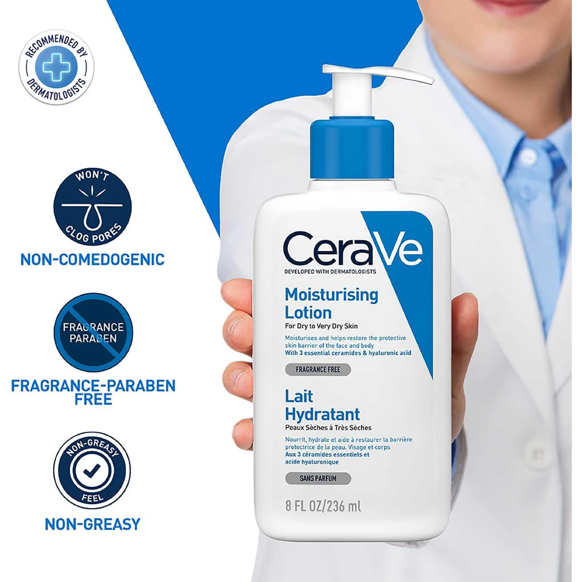 لوسیون مرطوب‌کننده سراوی CeraVe Moisturising Lotion حجم 236 میلی‌لیتر؛ نمای تکمیلی 9