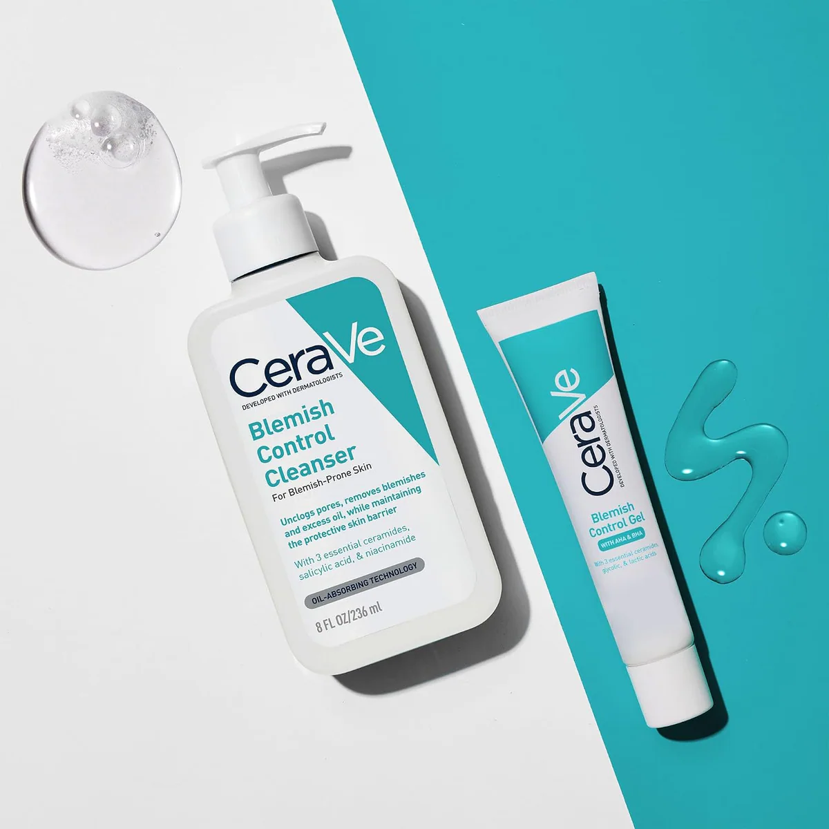 ژل شوینده سراوی CeraVe Blemish Control Cleanser با 2٪ سالیسیلیک اسید حجم 236 میلی‌لیتر؛ نمای تکمیلی 3
