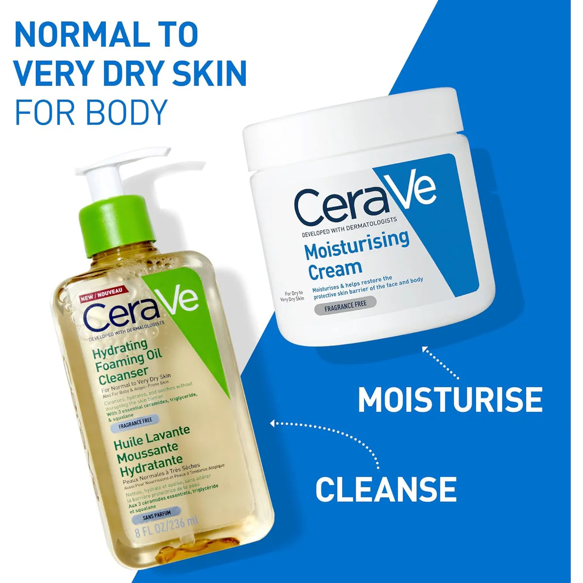 شوینده روغنی فومی سراوی CeraVe Hydrating Foaming Oil Cleanser حجم 473 میلی‌لیتر؛ نمای تکمیلی 3