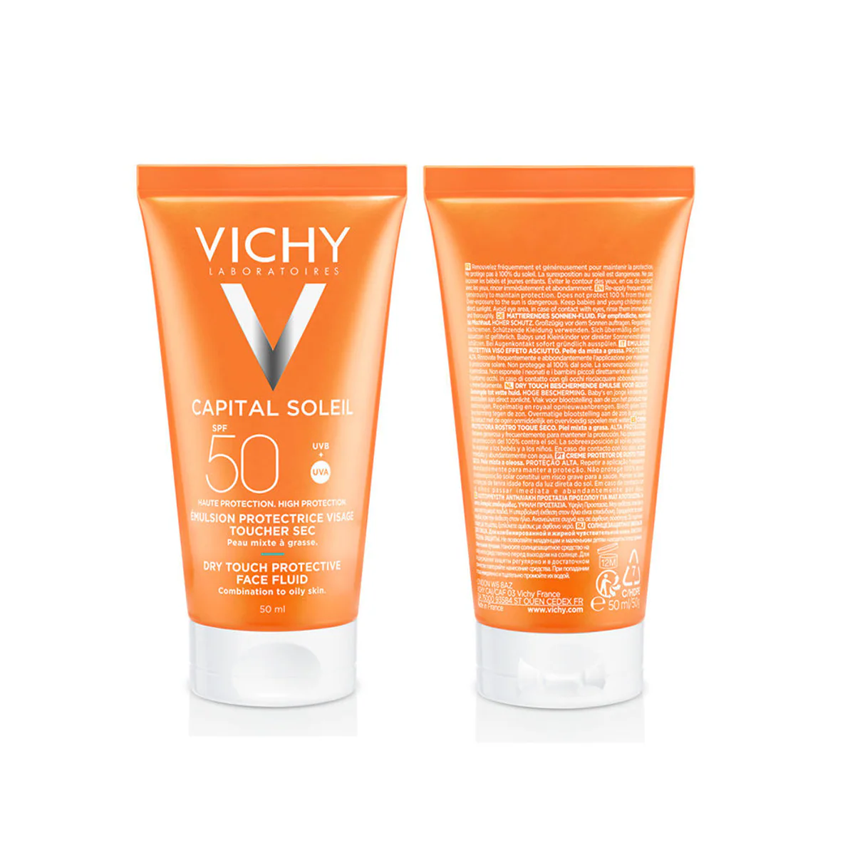 فلوئید ضدآفتاب ویشی Vichy Capital Soleil Dry Touch SPF 50+ حجم 50 میلی‌لیتر؛ نمای تکمیلی 2