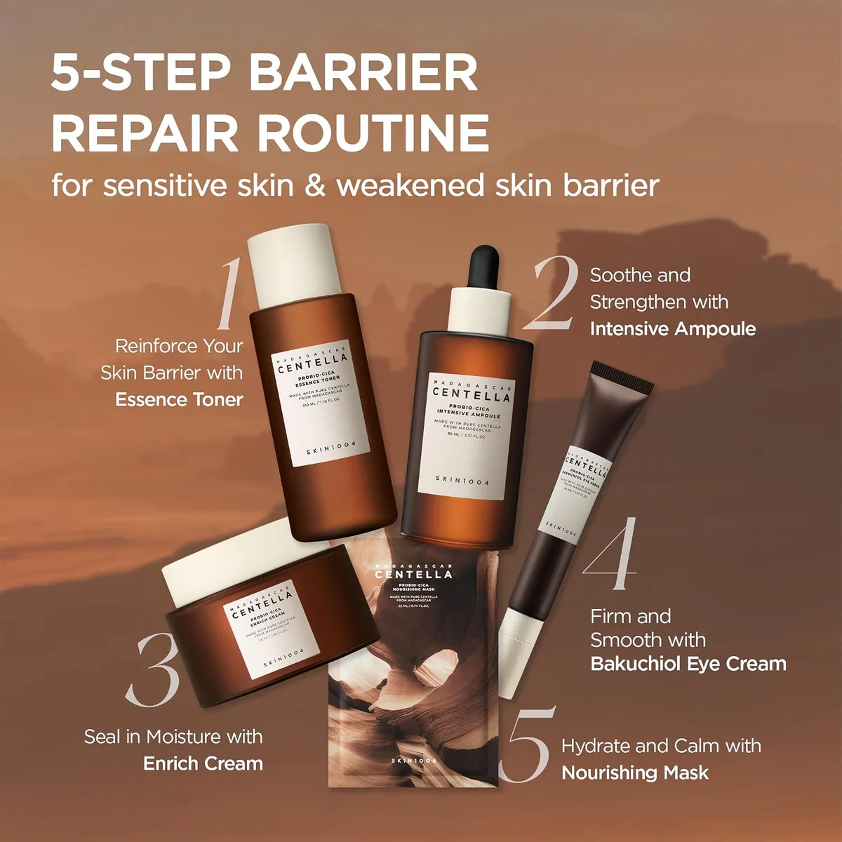 آمپول تقویت سد پوست اسکین 1004 SKIN1004 Probio-Cica Intensive حجم 50 میلی‌لیتر؛ نمای تکمیلی 6