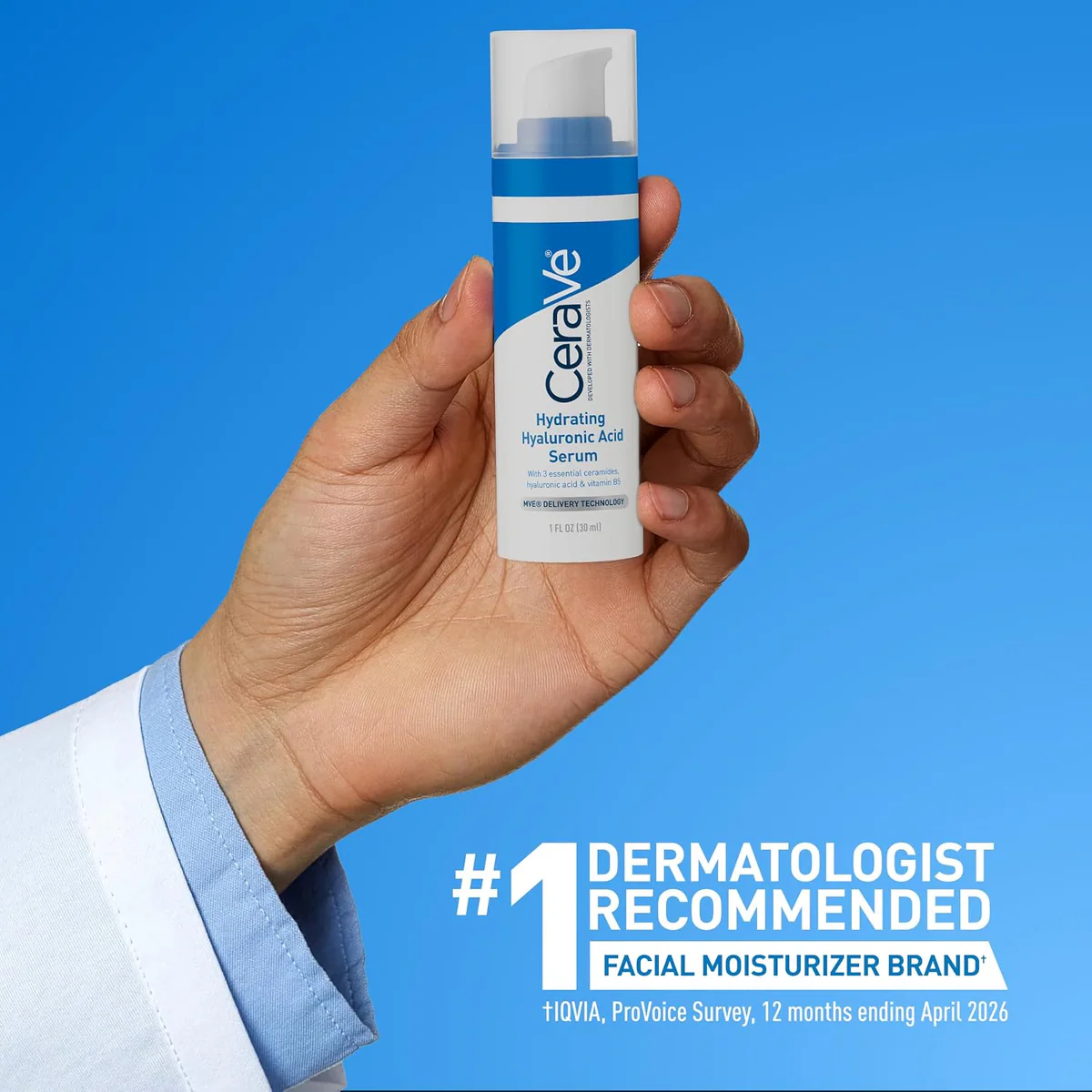 سرم آبرسان سراوی CeraVe Hydrating Hyaluronic Acid Serum حجم 30 میلی‌لیتر؛ نمای تکمیلی 4