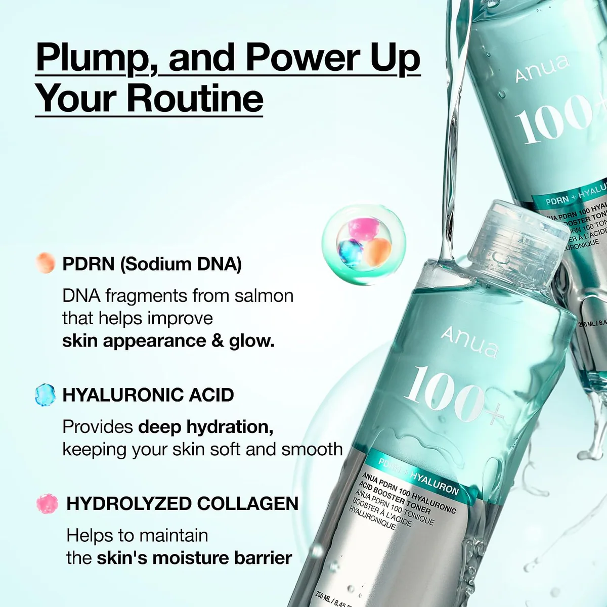 تونر بوستر آنوا Anua PDRN 100 Hyaluronic Acid حجم 250 میلی‌لیتر؛ نمای تکمیلی 7