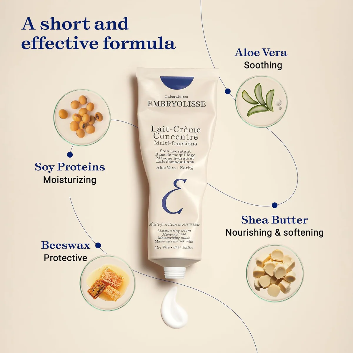 کرم چندمنظوره امبریولیس Embryolisse Lait-Crème Concentré حجم 75 میلی‌لیتر؛ نمای تکمیلی 5