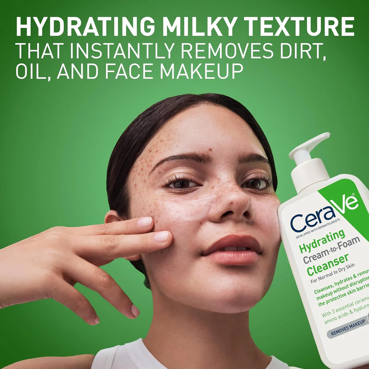 شوینده آبرسان سراوی CeraVe Hydrating Cream-to-Foam Cleanser حجم 236 میلی‌لیتر؛ نمای تکمیلی 6