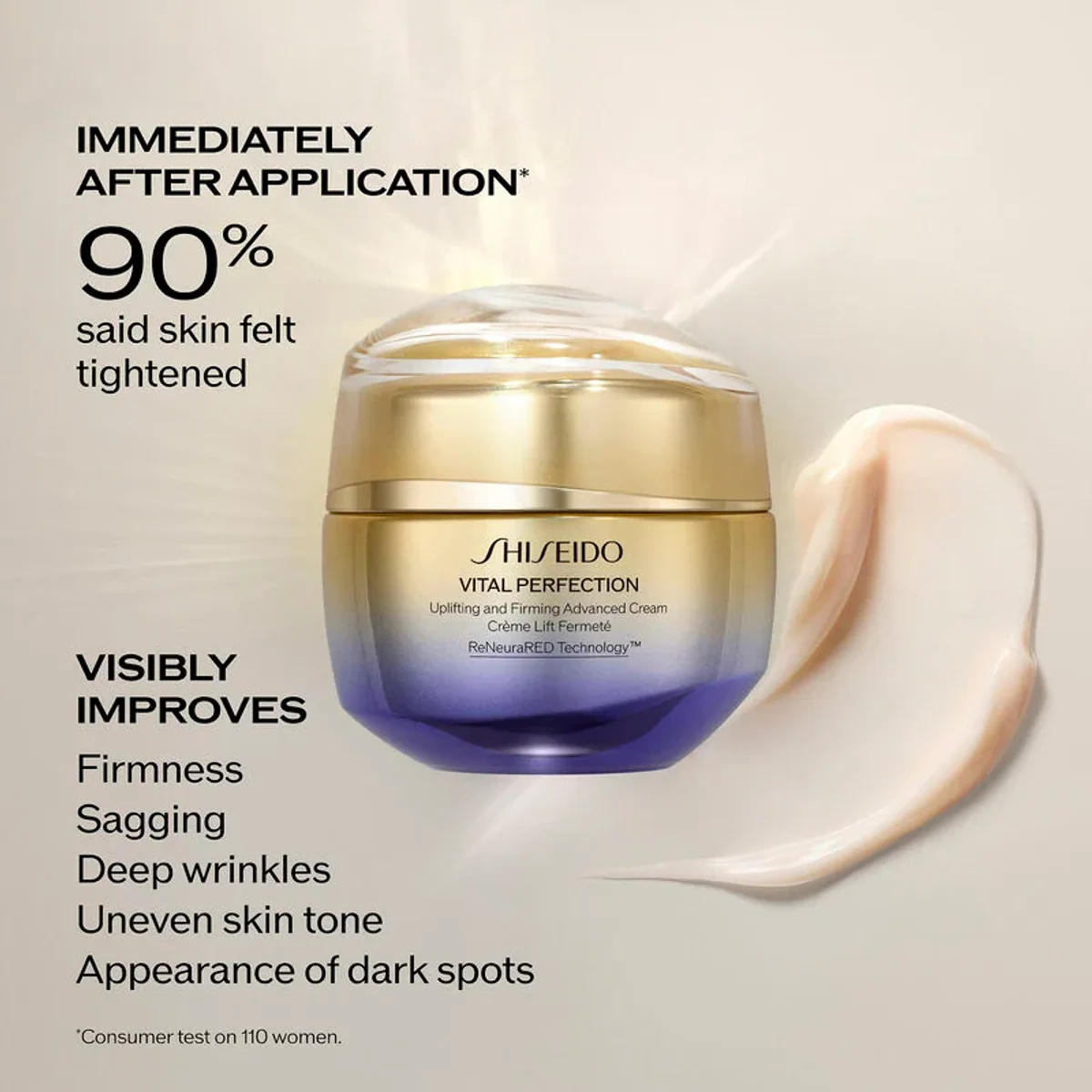 کرم لیفتینگ شیسیدو Shiseido Vital Perfection Uplifting and Firming Advanced Cream حجم 50 میلی‌لیتر؛ نمای تکمیلی 5