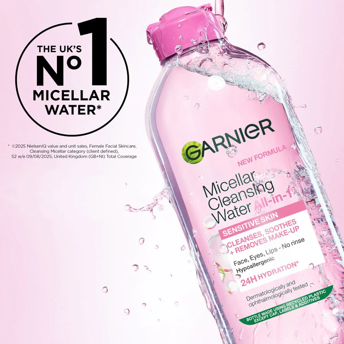 میسلار واتر پوست حساس گارنیه Garnier Micellar Cleansing Water Sensitive Skin حجم 400 میلی‌لیتر؛ نمای تکمیلی 2