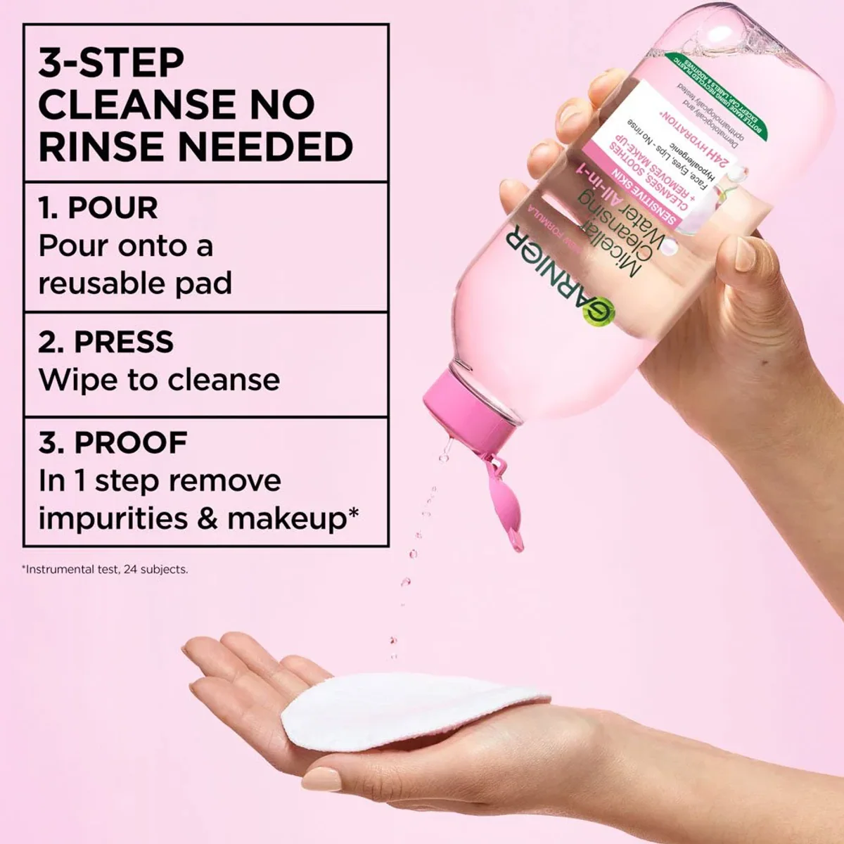 میسلار واتر پوست حساس گارنیه Garnier Micellar Cleansing Water Sensitive Skin حجم 400 میلی‌لیتر؛ نمای تکمیلی 5