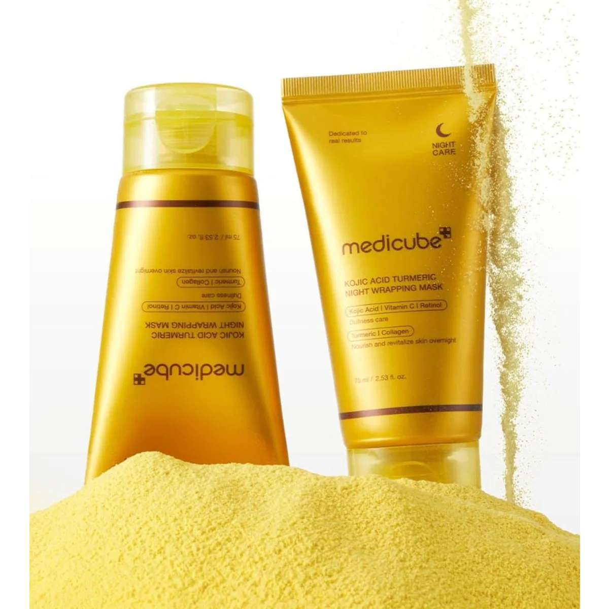 ماسک شب مدیکیوب Medicube Kojic Acid & Turmeric Wrapping Mask حجم 75 میلی‌لیتر؛ نمای تکمیلی 3