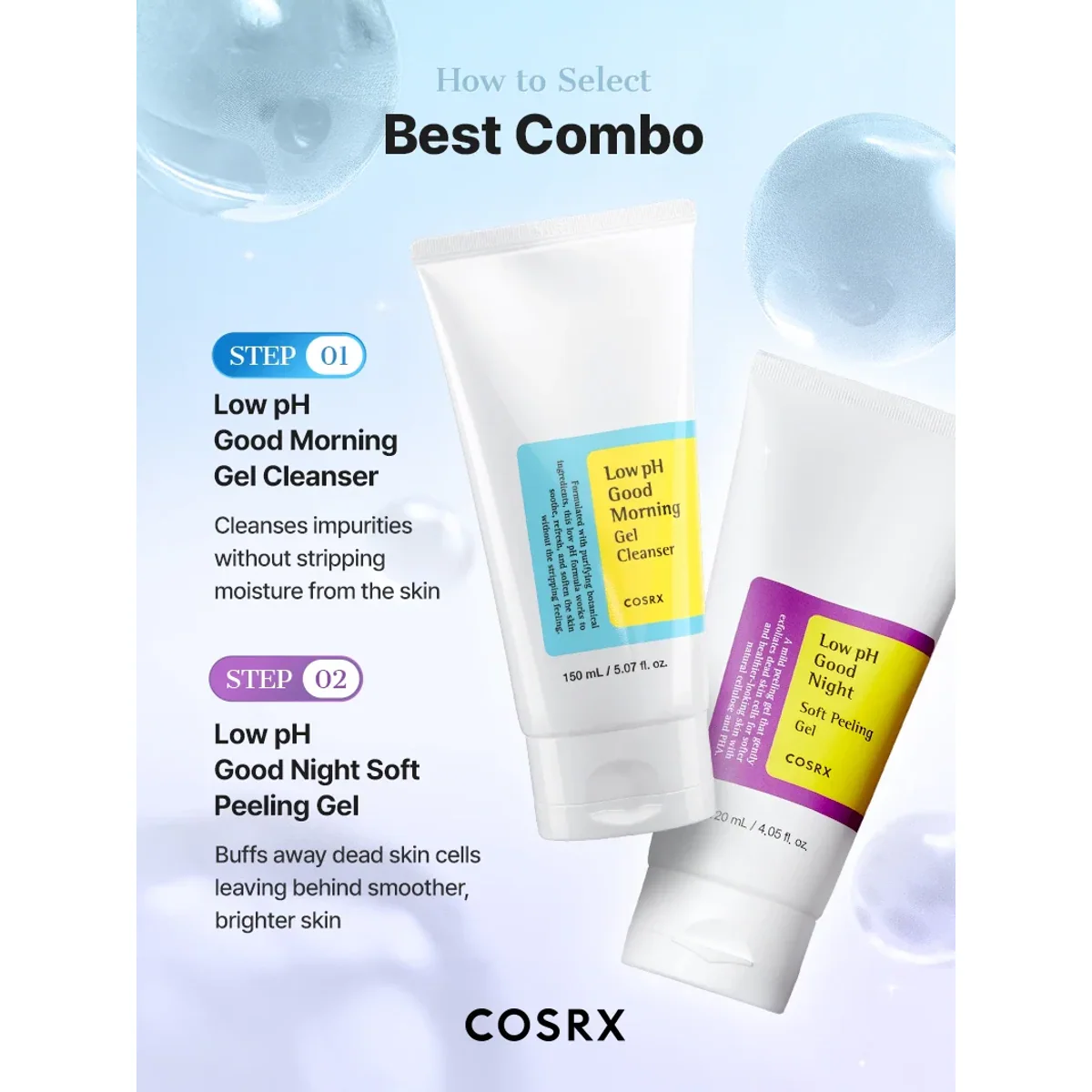 ژل شوینده کوزارکس COSRX Low pH Good Morning Gel Cleanser حجم 150 میلی‌لیتر؛ نمای تکمیلی 5