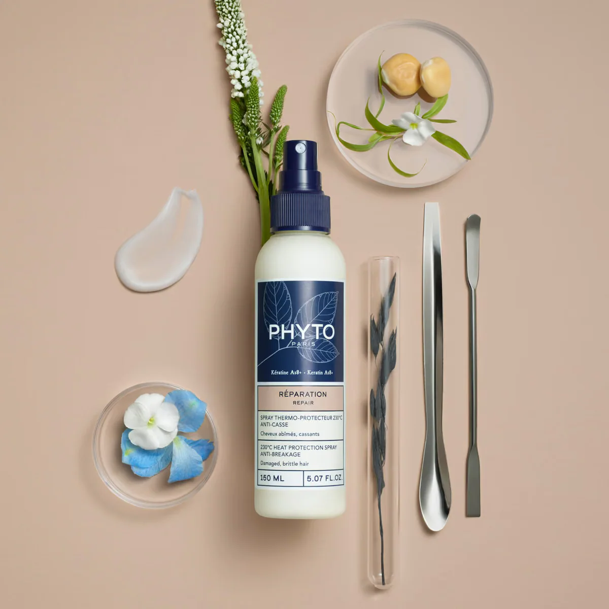 اسپری محافظ حرارت فیتو Phyto Repair 230° Heat Protection Spray Anti-Breakage حجم 150 میلی‌لیتر؛ نمای تکمیلی 2