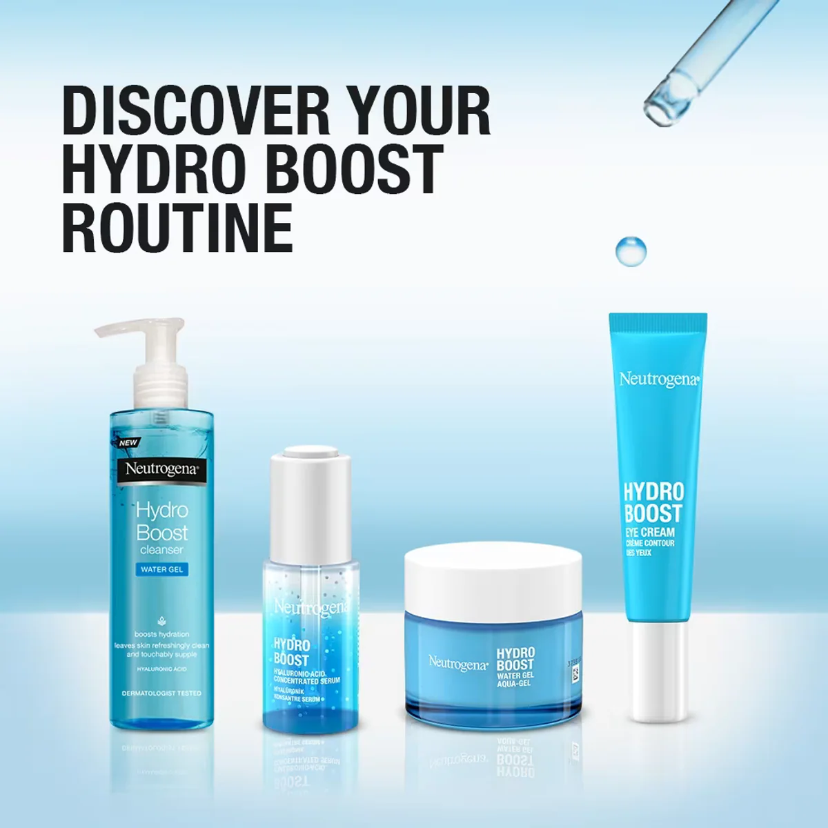 ژل شست‌وشوی صورت نوتروژینا Neutrogena Hydro Boost Water Gel Cleanser حجم 200 میلی‌لیتر؛ نمای تکمیلی 9